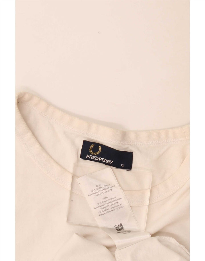 Fred Perry T-Shirt Homme Top XL Blanc Coton