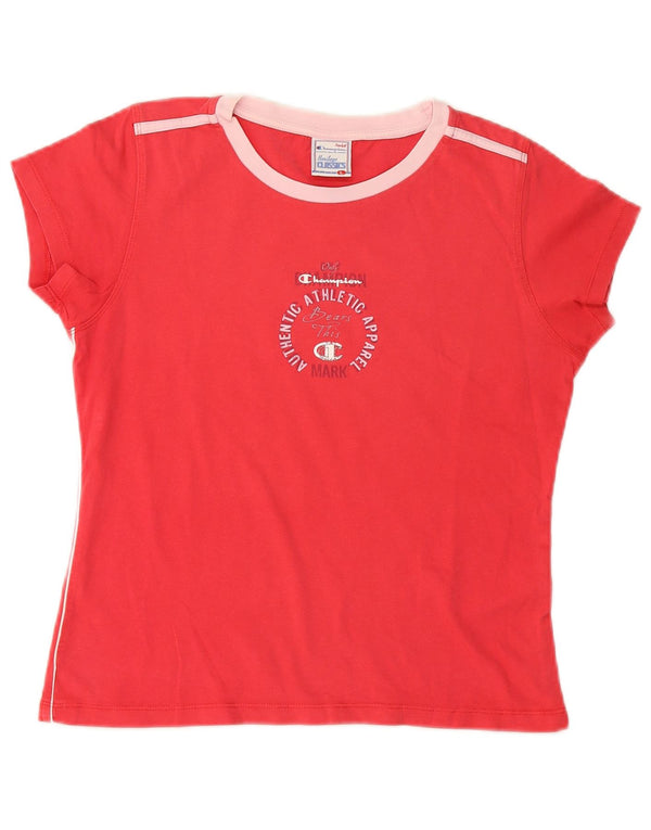 Champion T-shirt court graphique pour femme UK 14 Large Rose
