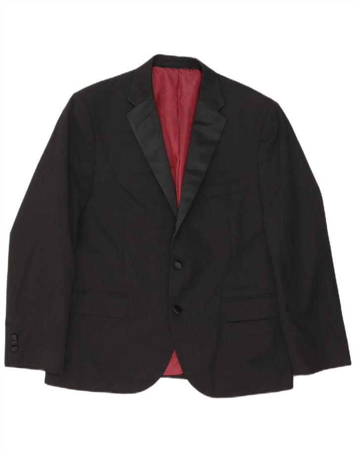 Marks & Spencer Veste blazer à 2 boutons pour homme Coupe ajustée UK 42 Large Noir