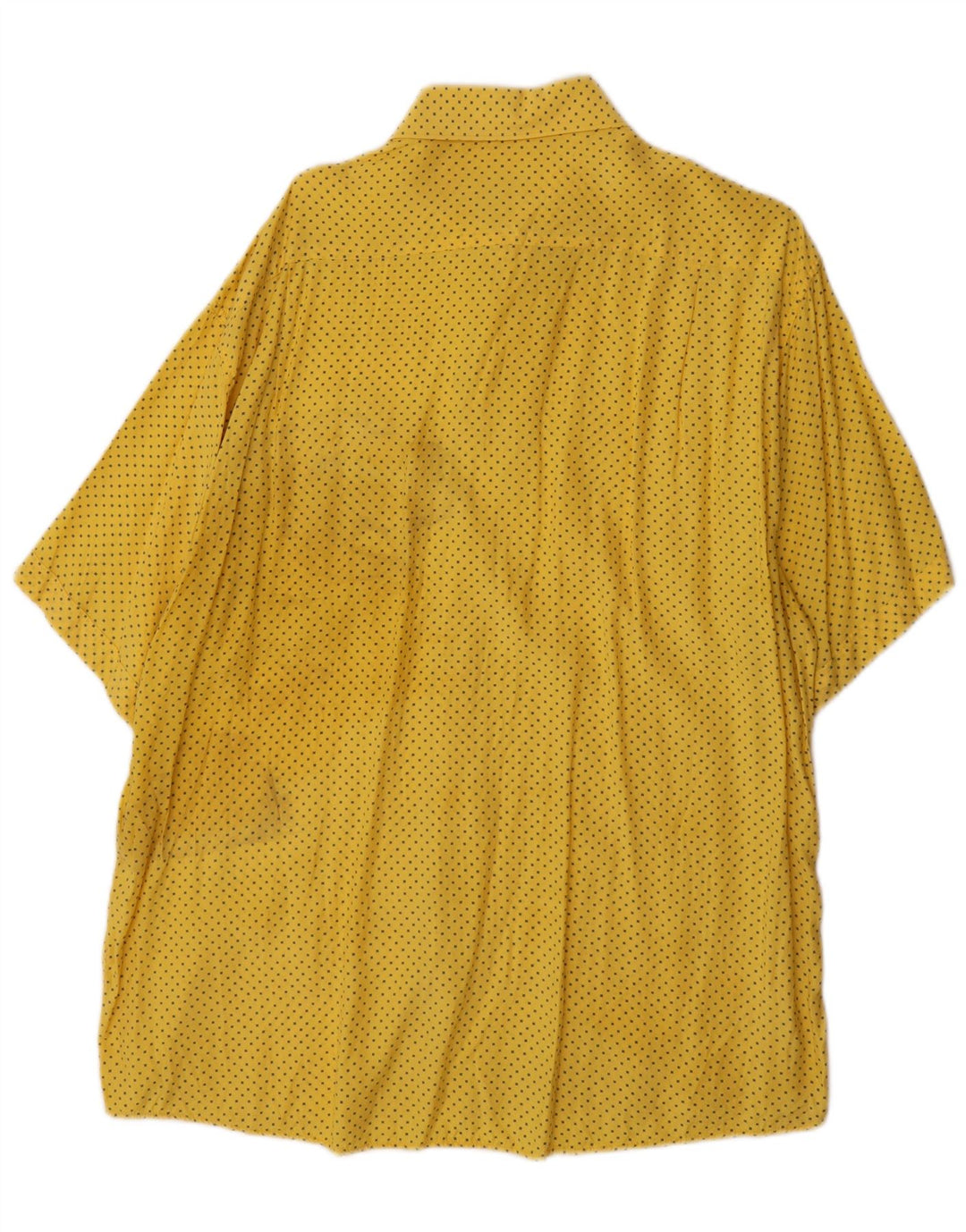 Chemise à manches courtes homme vintage grande viscose tachetée jaune