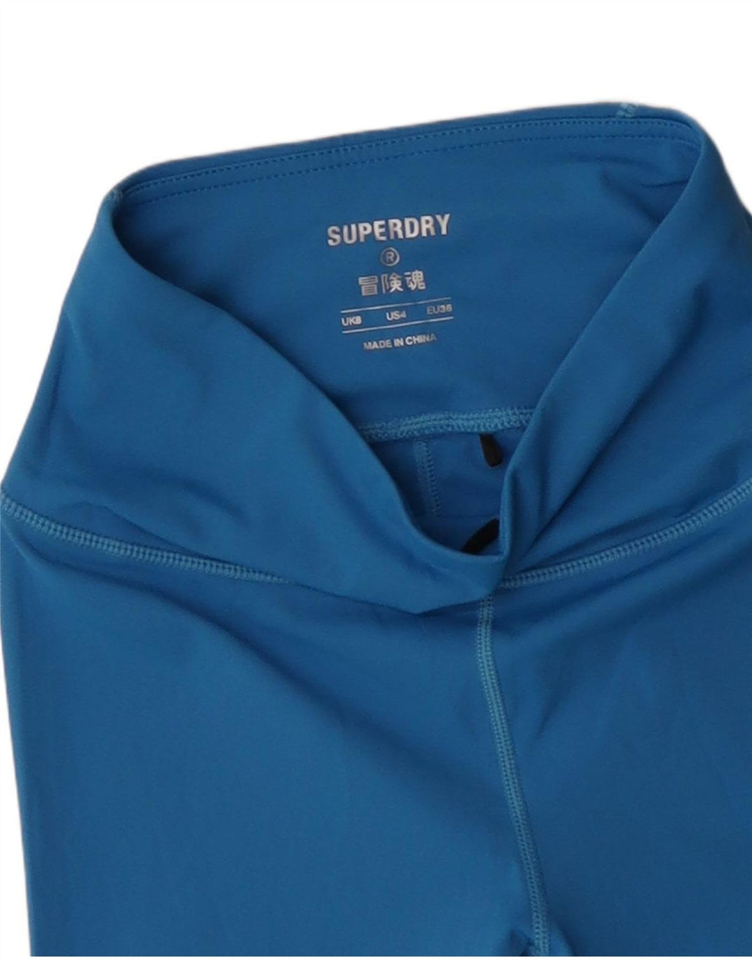 Superdry Legging court graphique pour femme UK 8 Small Bleu Polyester