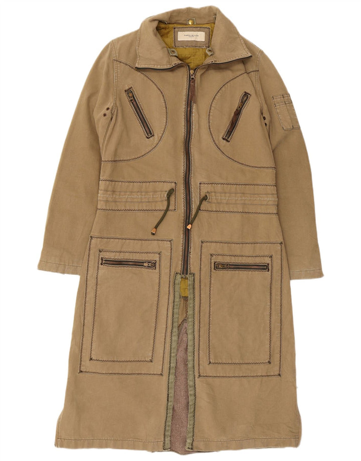 Karen Millen Pardessus pour femme US 6 en coton beige moyen
