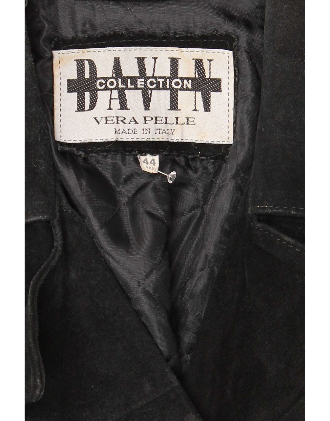 Davin Manteau ample à double boutonnage en daim pour femme IT 44 Noir moyen