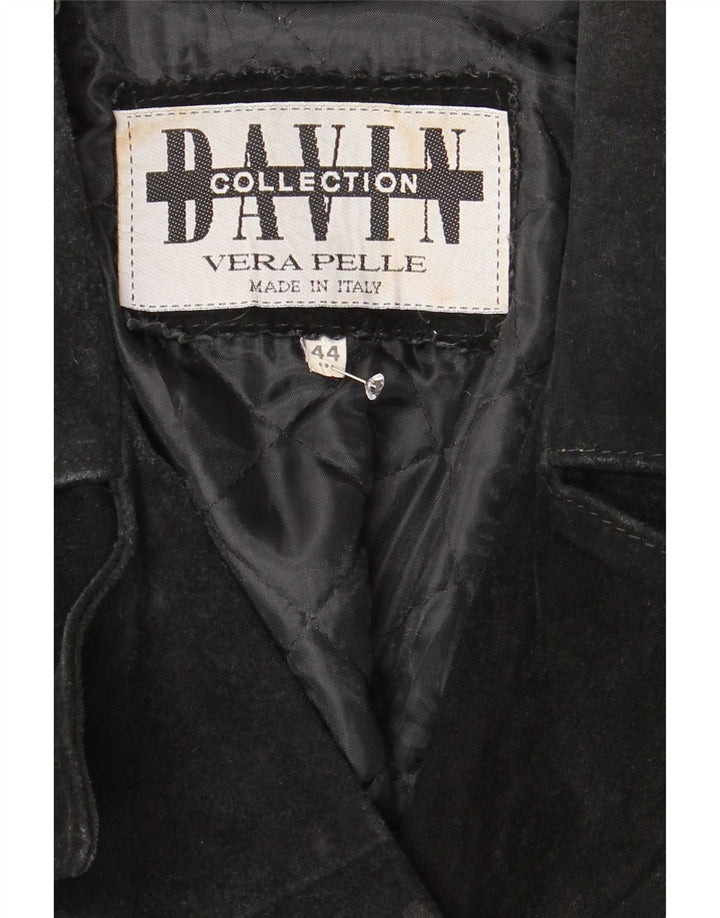 Davin Manteau ample à double boutonnage en daim pour femme IT 44 Noir moyen