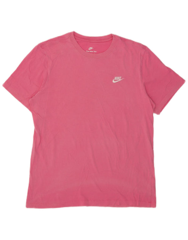 Nike T-Shirt Homme Grand Rose Coton
