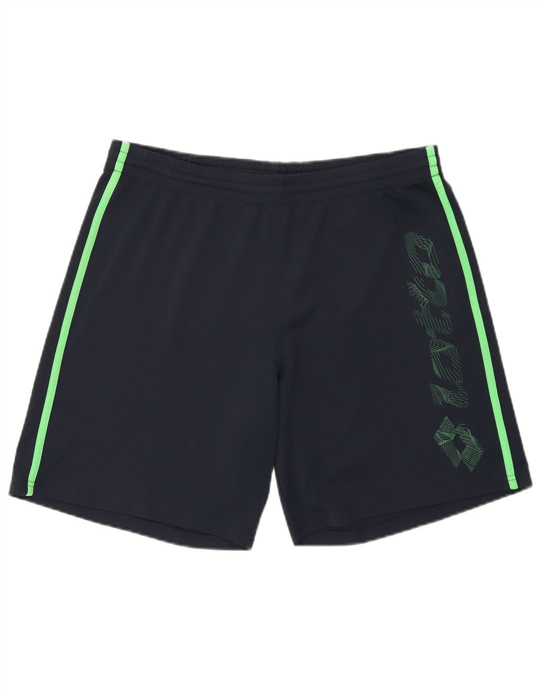 Lotto Short de Sport Graphique Homme Bleu Marine Moyen Colourblock