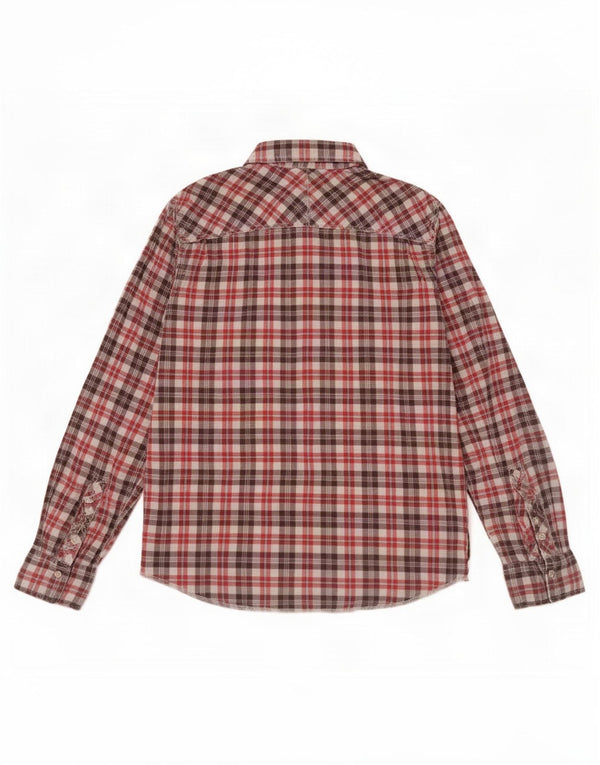 Tommy Hilfiger Chemise en flanelle pour homme en coton à carreaux rouges