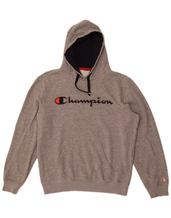 Champion Pull à capuche graphique pour homme, grand gris moucheté