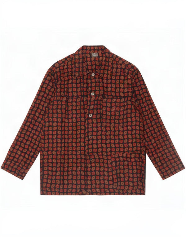 Trussardi Chemise de Nuit Homme IT 48 Small Bleu Marine Ikat Coton