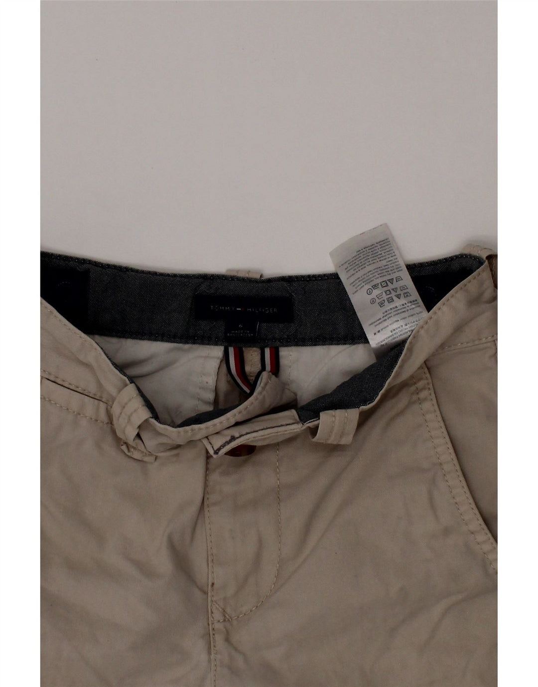 Tommy Hilfiger Short Chino Garçon 5-6 Ans W24 Coton Beige