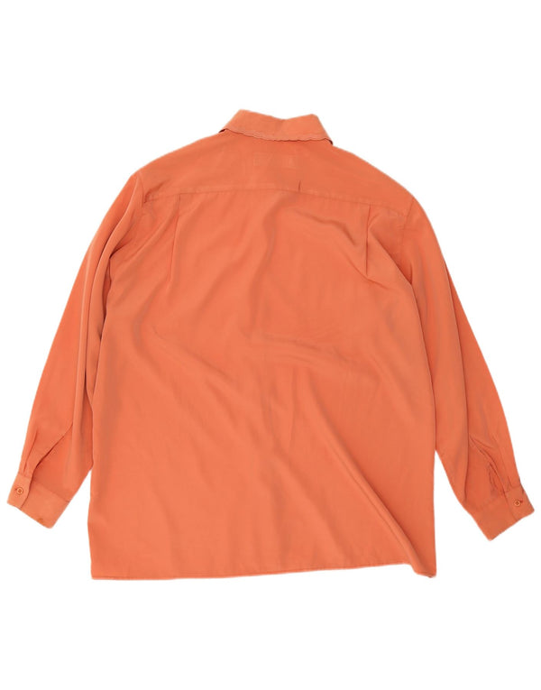 Cacharel Chemisier Femme UK 16 Large Orange Polyester