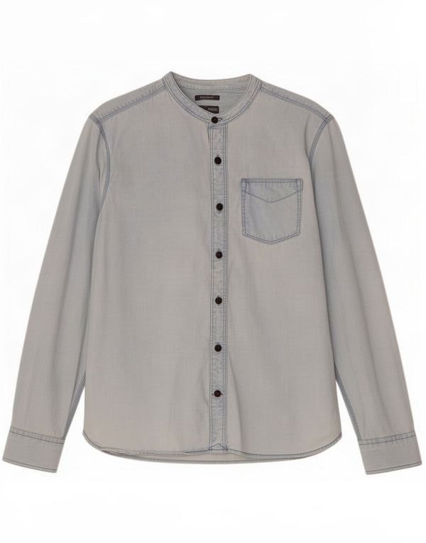 Fat Face Chemise en jean coupe classique pour homme, grand coton bleu