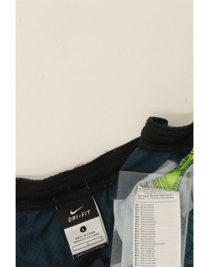 Short de sport Nike Dri Fit pour homme, grand, bleu, camouflage, polyester