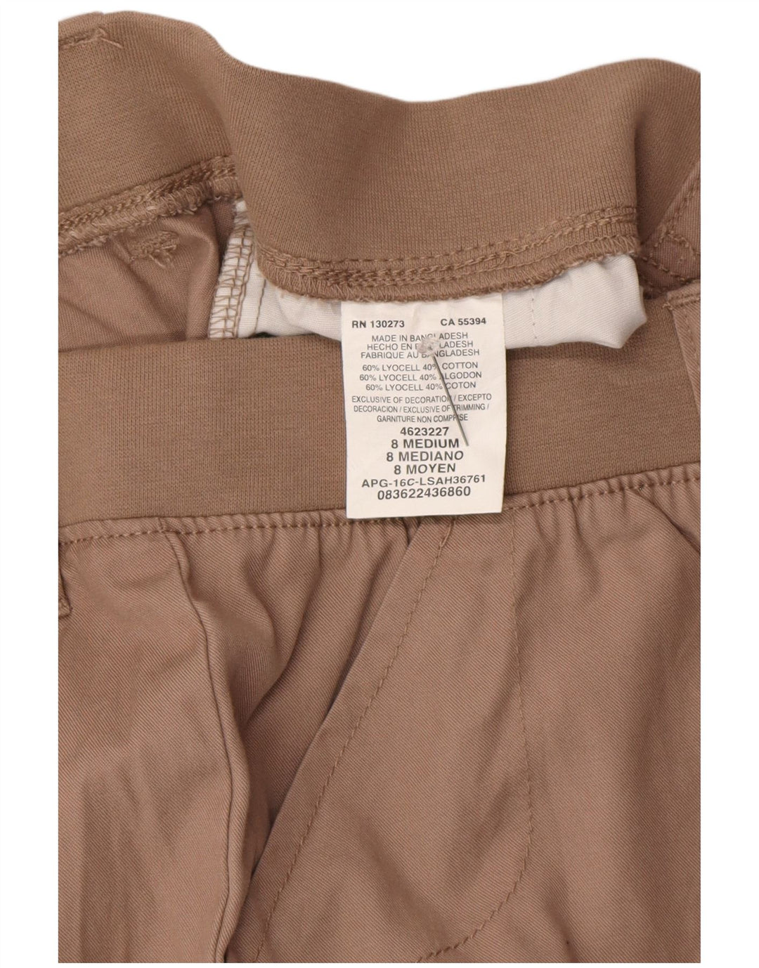Lee Short chino coupe décontractée pour femme US 8 Medium W30 Marron Lyocell