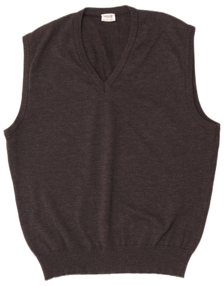 Marz Débardeur Homme Gilet EU 54 Large Gris Laine