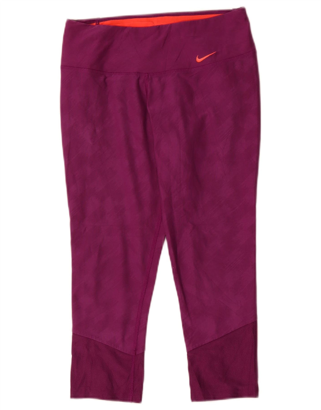 Nike Legging Capri Femme UK 10 Petit Violet Géométrique Polyester