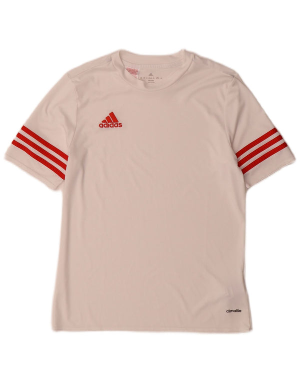 Adidas Garçon Climalite T-Shirt Top 13-14 ans XL Blanc Polyester