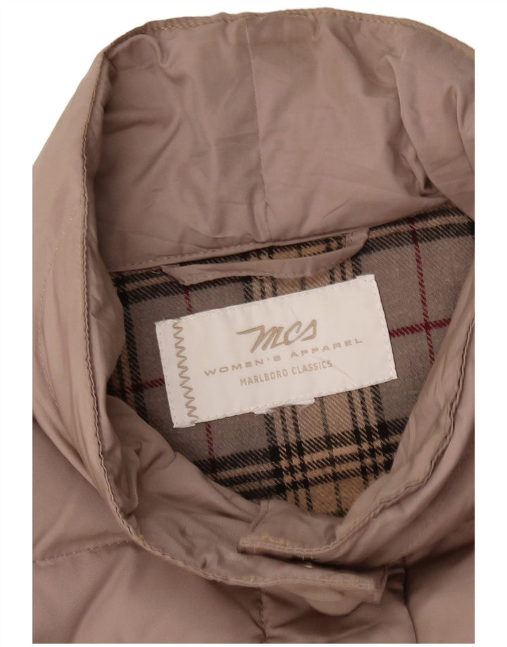 MARLBORO CLASSICS Veste matelassée pour femme UK 16 Large Beige