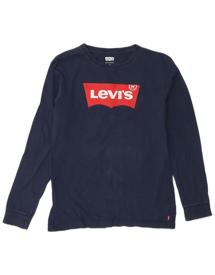 Levi's Haut Graphique Garçon Manches Longues 15-16 ans Bleu Marine Coton