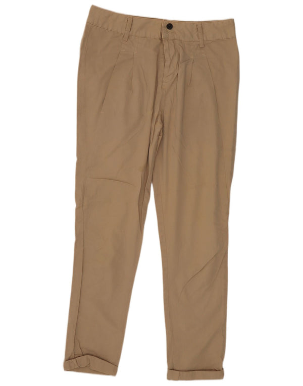 Pantalon Chino Pegged Femme Zara XS W24 L26 Coton Beige