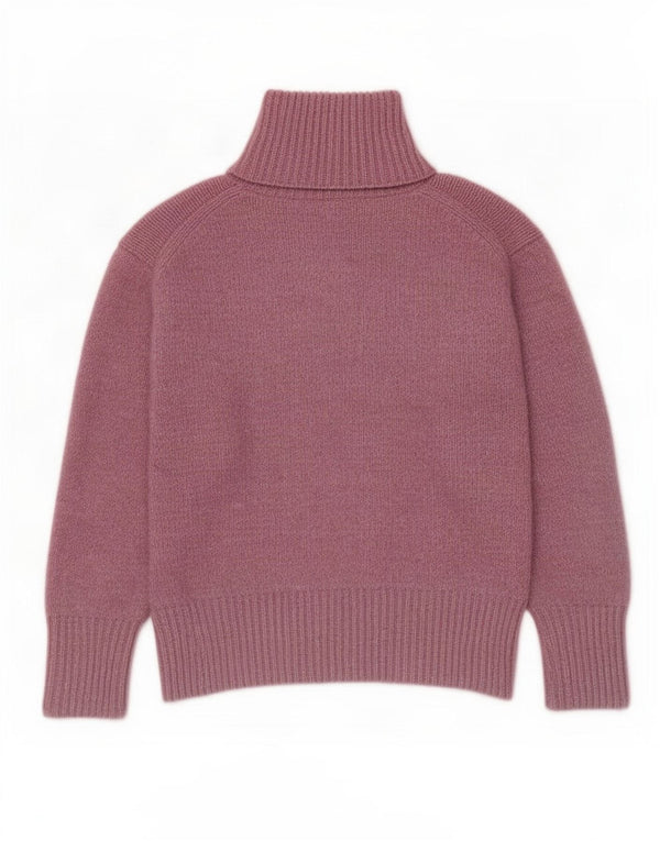 Zara Pull surdimensionné à col roulé pour femme UK 14 Polyester rose moyen
