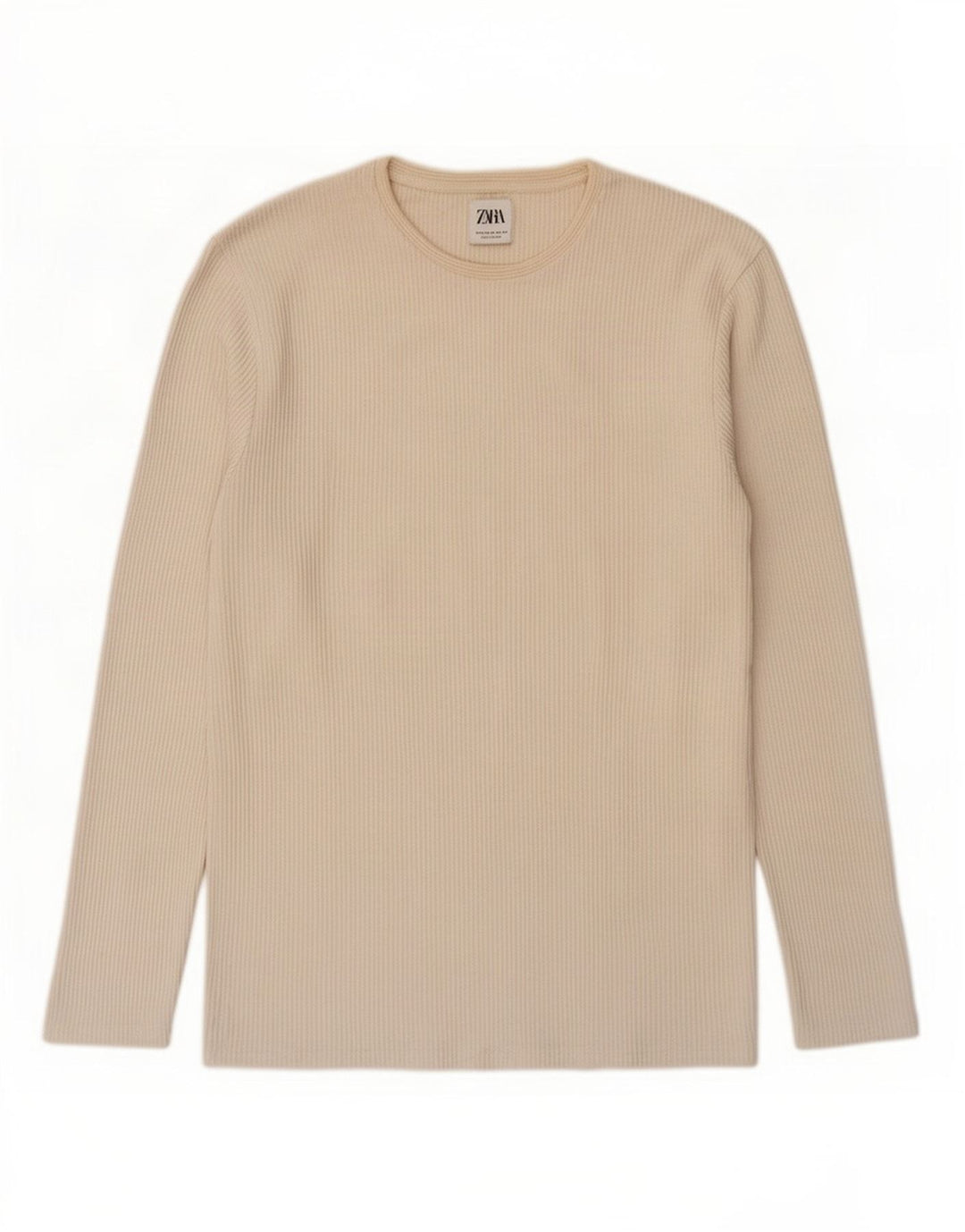 Zara Homme Top Manches Longues XL Blanc Cassé