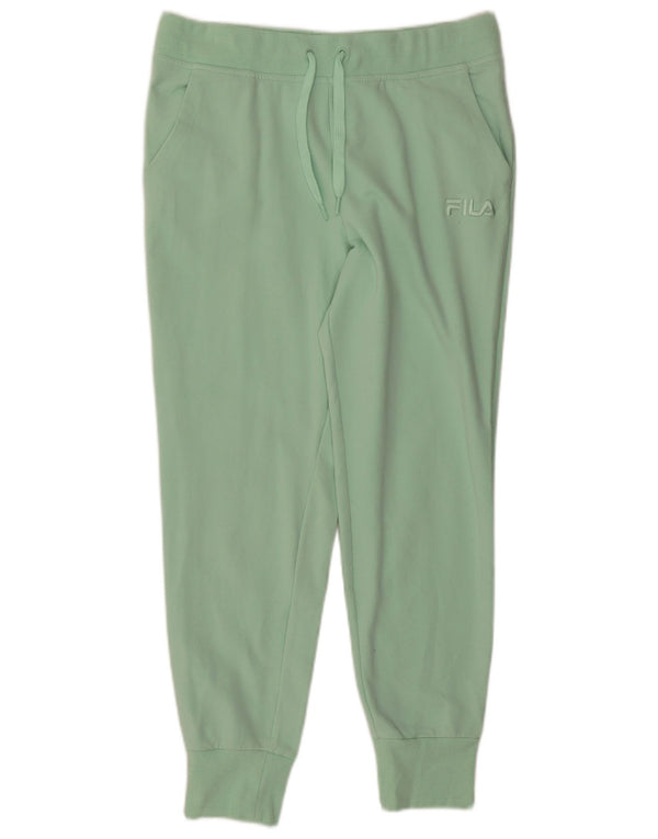 Fila Pantalon de survêtement pour femme Joggers UK 14 Large Vert Coton