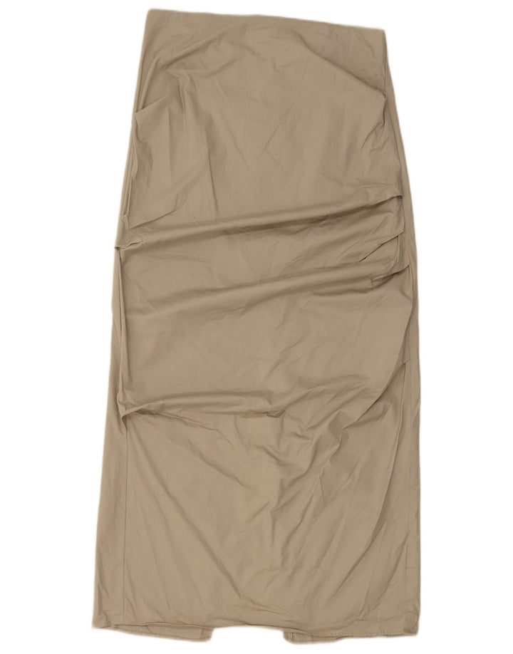 Zara Femme Jupe Maxi Moyen W28 Vert Coton