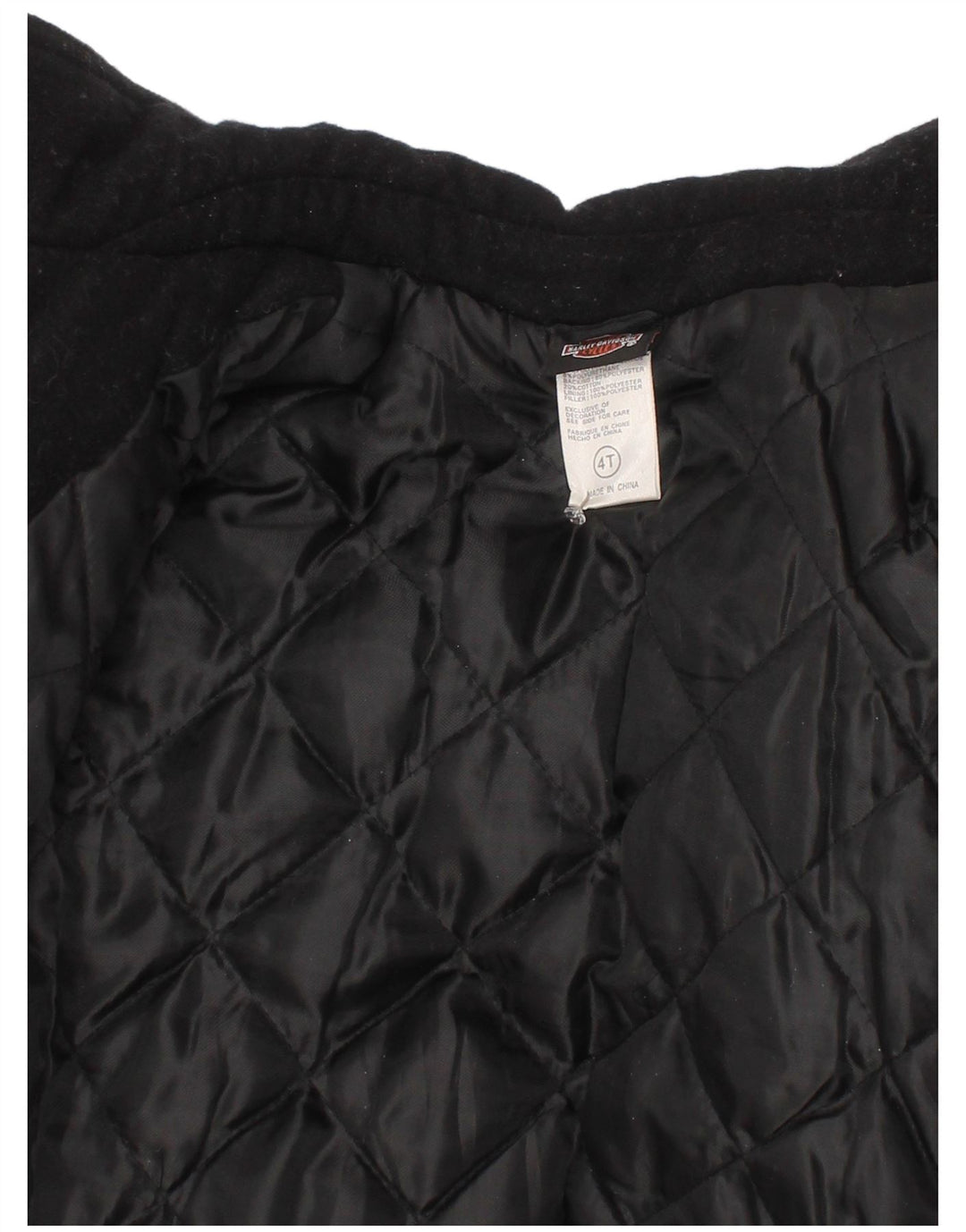 Veste Varsity Graphique Harley Davidson Garçon 3-4 Ans Bleu Marine Colorblock