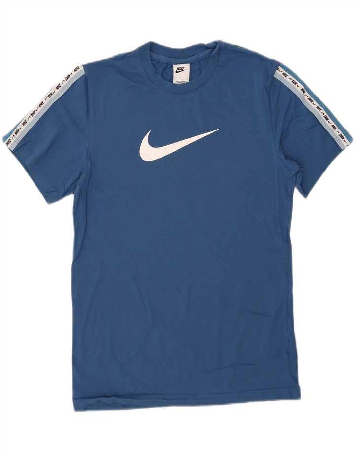 Nike T-shirt graphique pour homme en coton color block Bleu Taille S