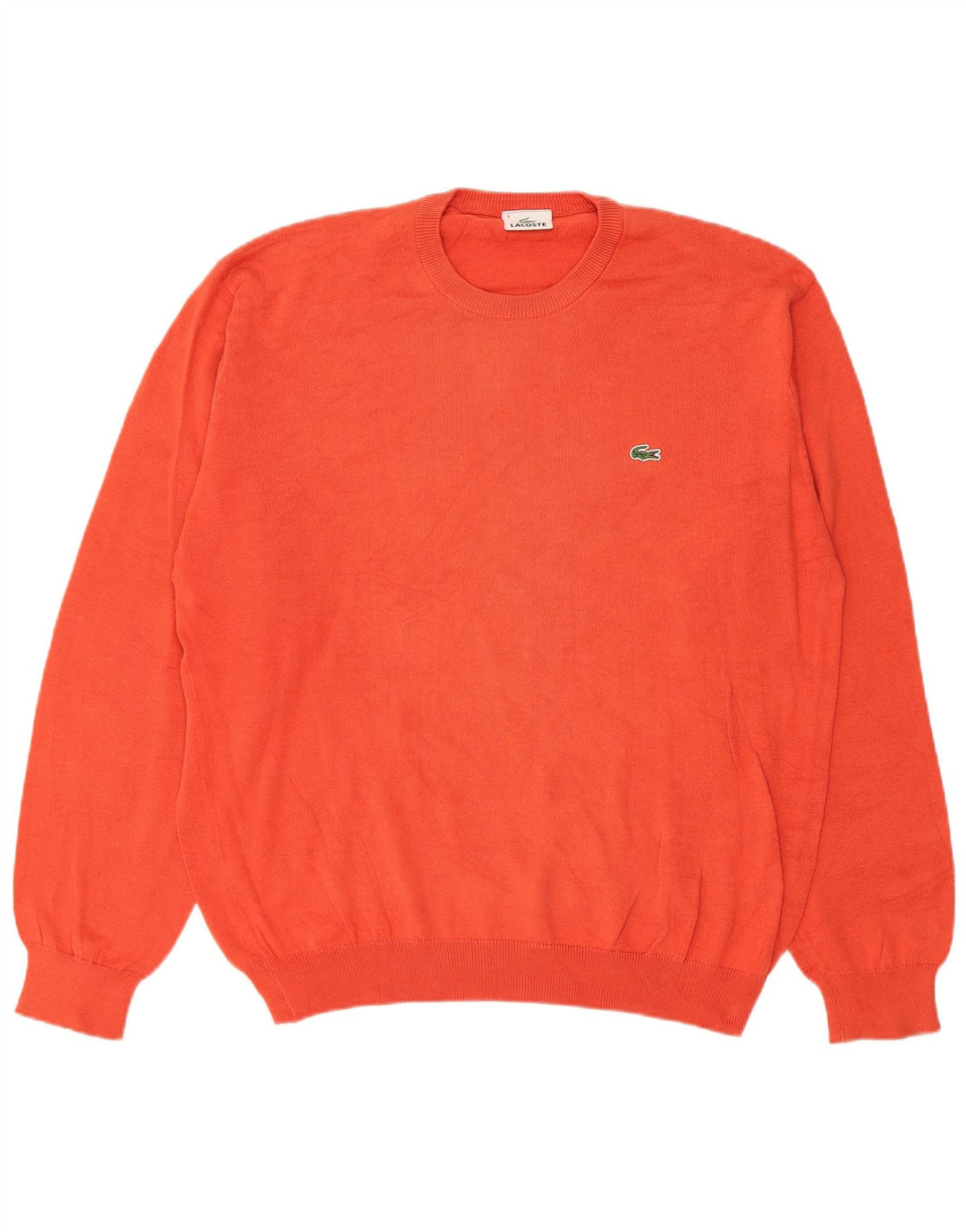 Lacoste Pull ras du cou pour homme Taille 4 Coton orange moyen