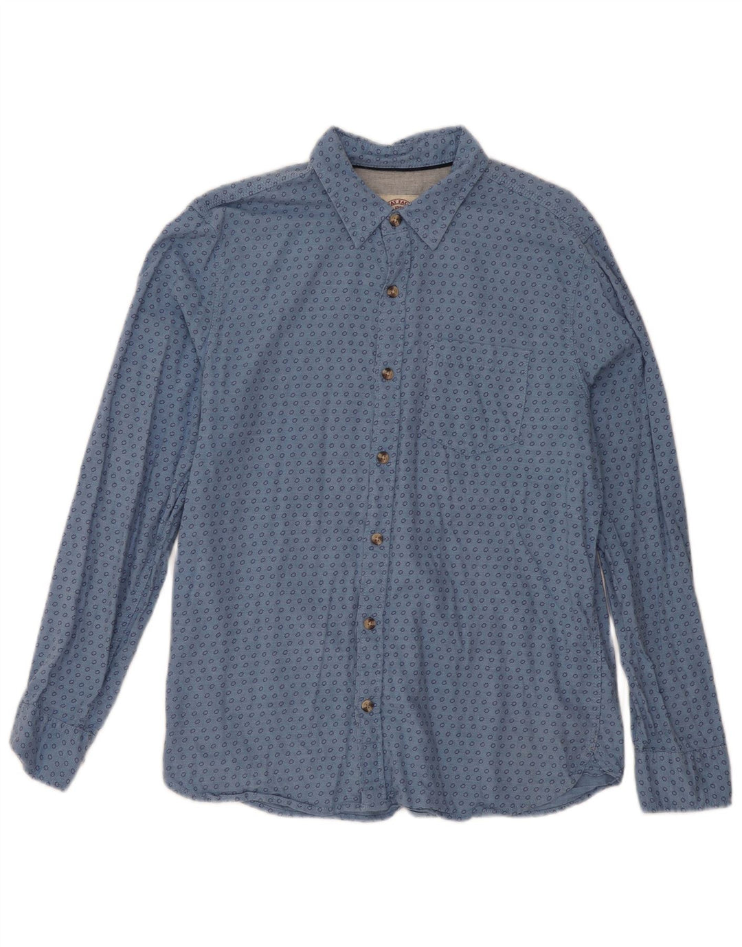 Chemise Fat Face Homme Motif Abstrait Coton Bleu Moyen