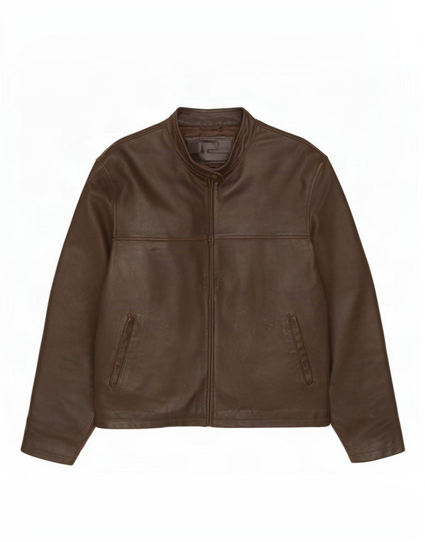 Vintage Mens Leather Jacket UK 40 Large Brown