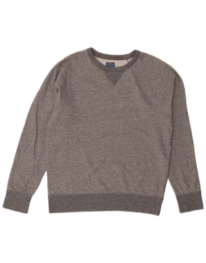 J. Crew Sweat-shirt pour hommes en coton moucheté petit gris