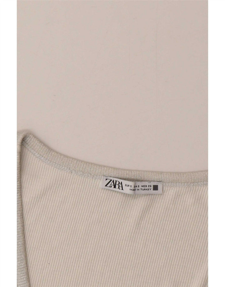 Zara Femme Débardeur UK 8 Small Argent