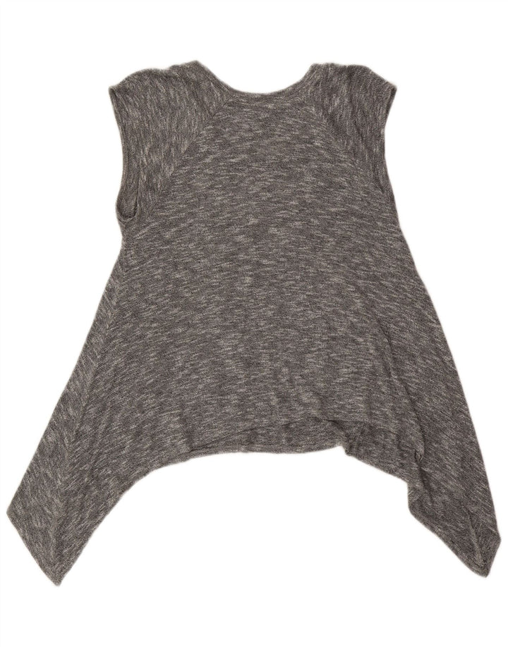 MOSSIMO Pull asymétrique à col rond pour femme UK 18 XL Gris moucheté