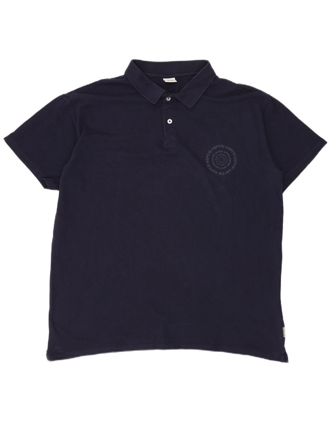 ASPESI Polo Homme 2XL Bleu Marine Coton