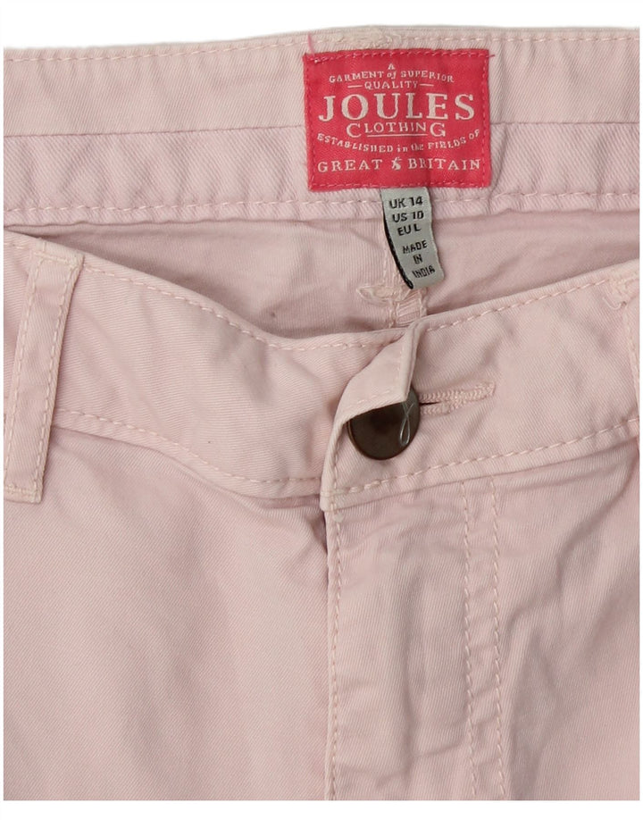 JOULES Pantalon Chino Fuselé Femme UK 14 Large W32 L25 Coton Rose