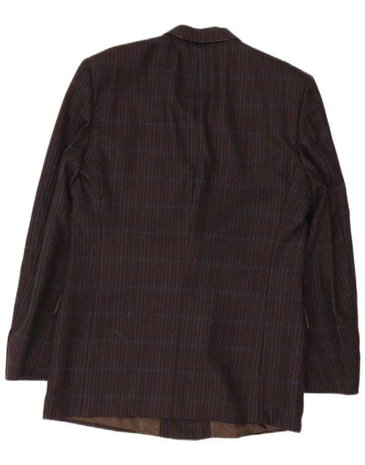 Elle Homme Blazer Croisé Veste IT 50 Grand Carreau Bleu Marine