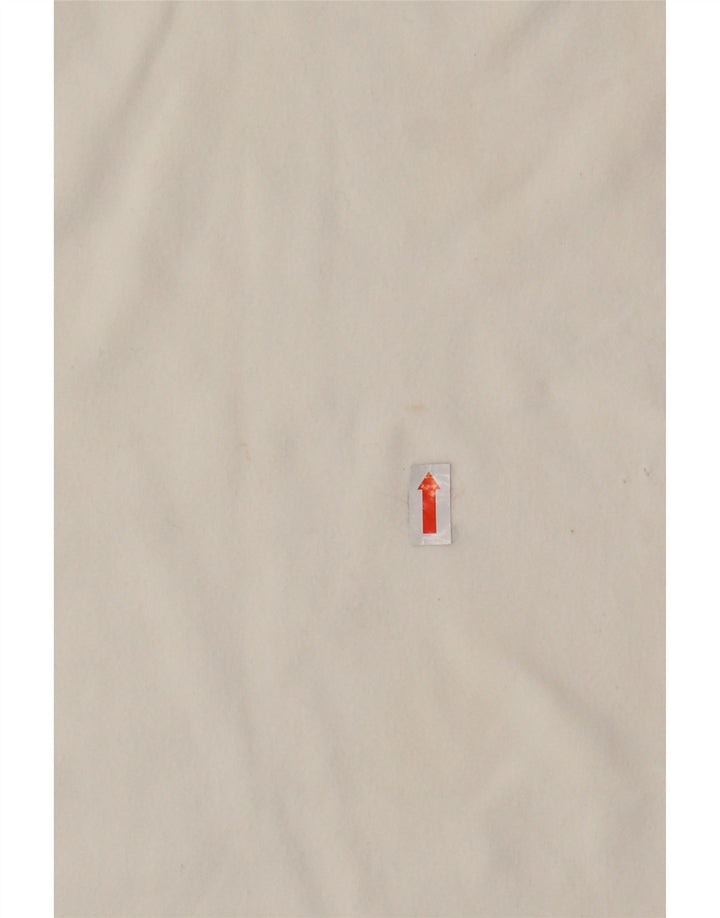 THINK PINK Polo graphique pour femme UK 8 petit coton blanc