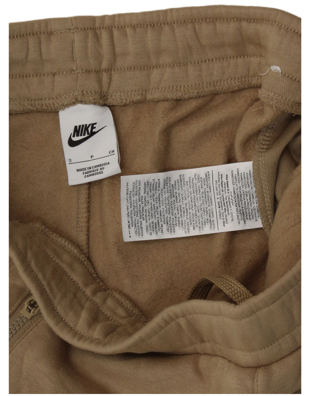 NIKE Pantalon de survêtement graphique pour hommes Joggers petit coton beige