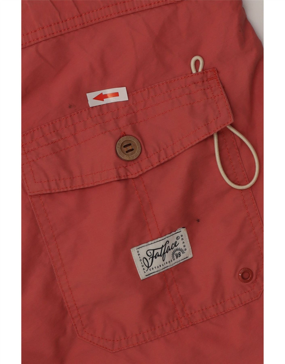 Fat Face Short de Bain Homme Petit Rouge Polyester