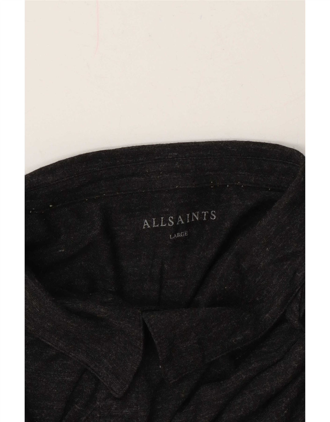 All Saints Polo Homme Large Gris Moucheté