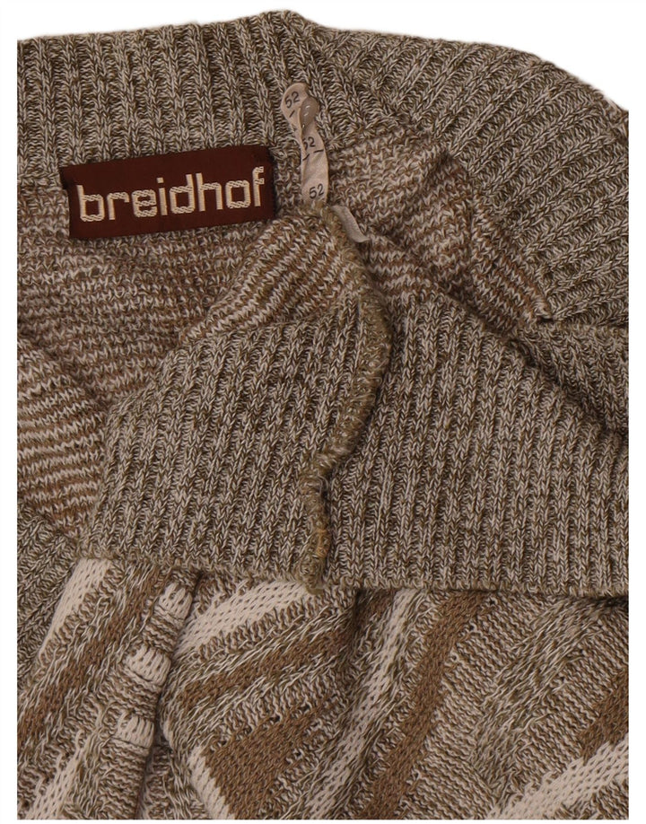 Breidhof Cardigan Homme Pull IT 52 Large Gris Géométrique