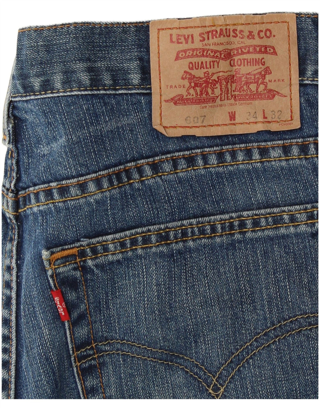Levi's Short en Jean 607 Regular Femme W34 Large Bleu
