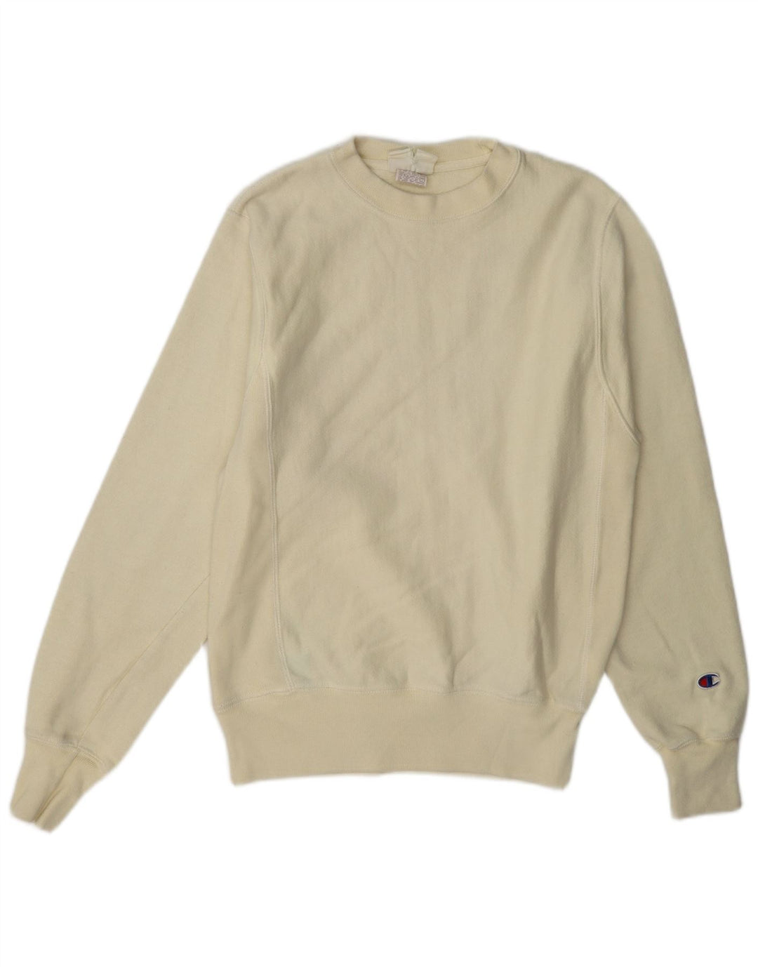 Champion Sweatshirt Jumper XS Blanc Cassé Coton Homme