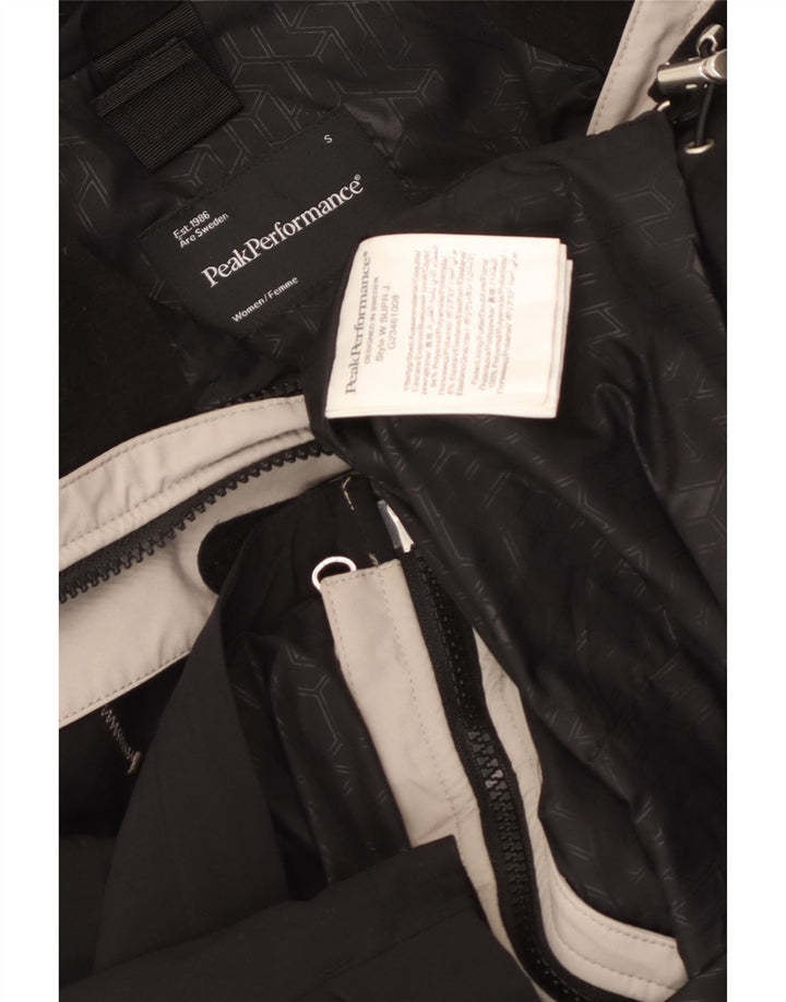 Peak Performance Veste coupe-vent graphique pour femme UK 10 Small Noir