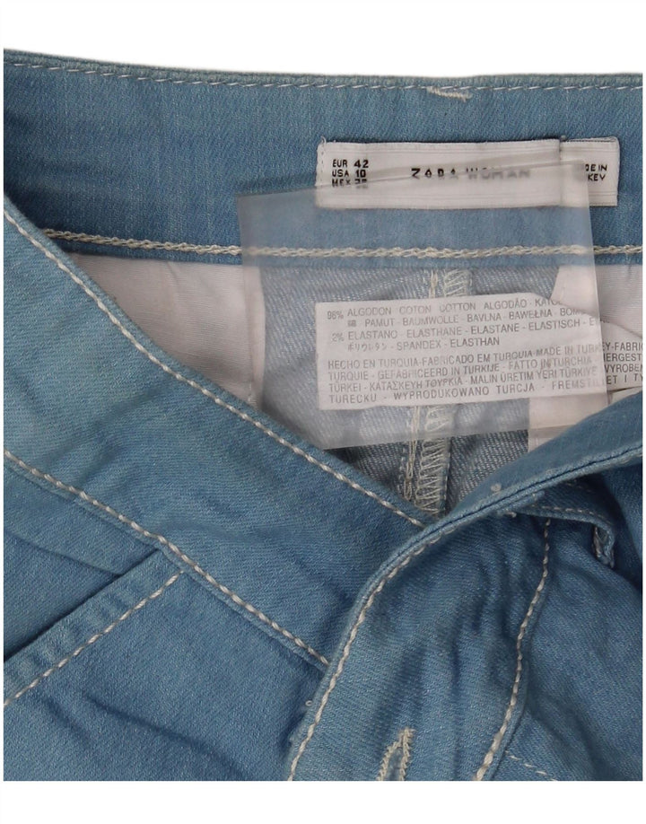 Zara Jupe en jean pour femme EU 42 Large W32 Bleu Coton