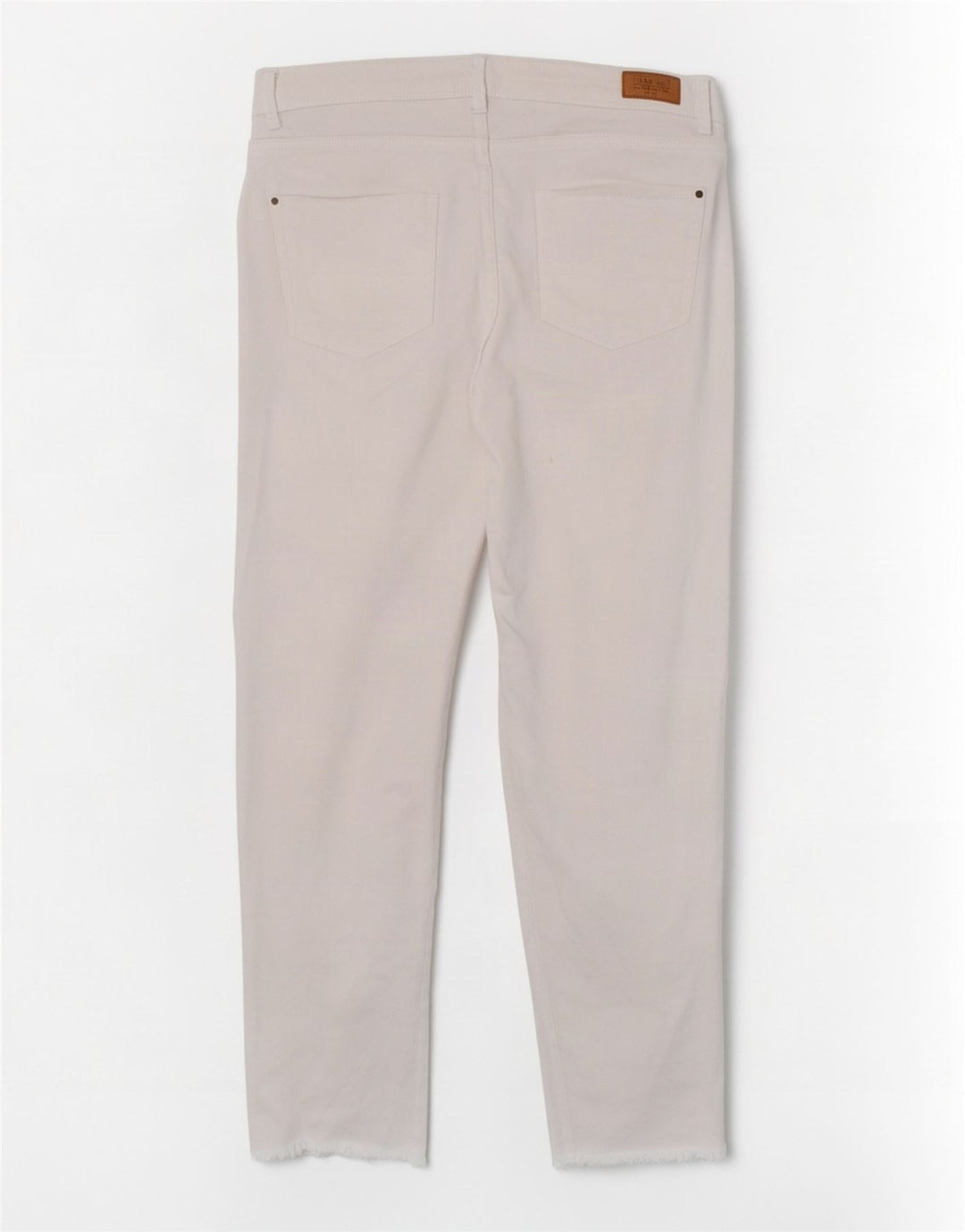 Zara Femme Trafaluc Jean Court EU 40 Moyen W30 L23 Blanc
