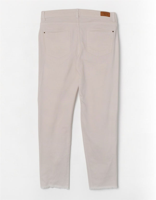 Zara Femme Trafaluc Jean Court EU 40 Moyen W30 L23 Blanc